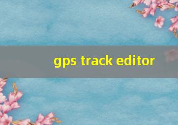 gps track editor